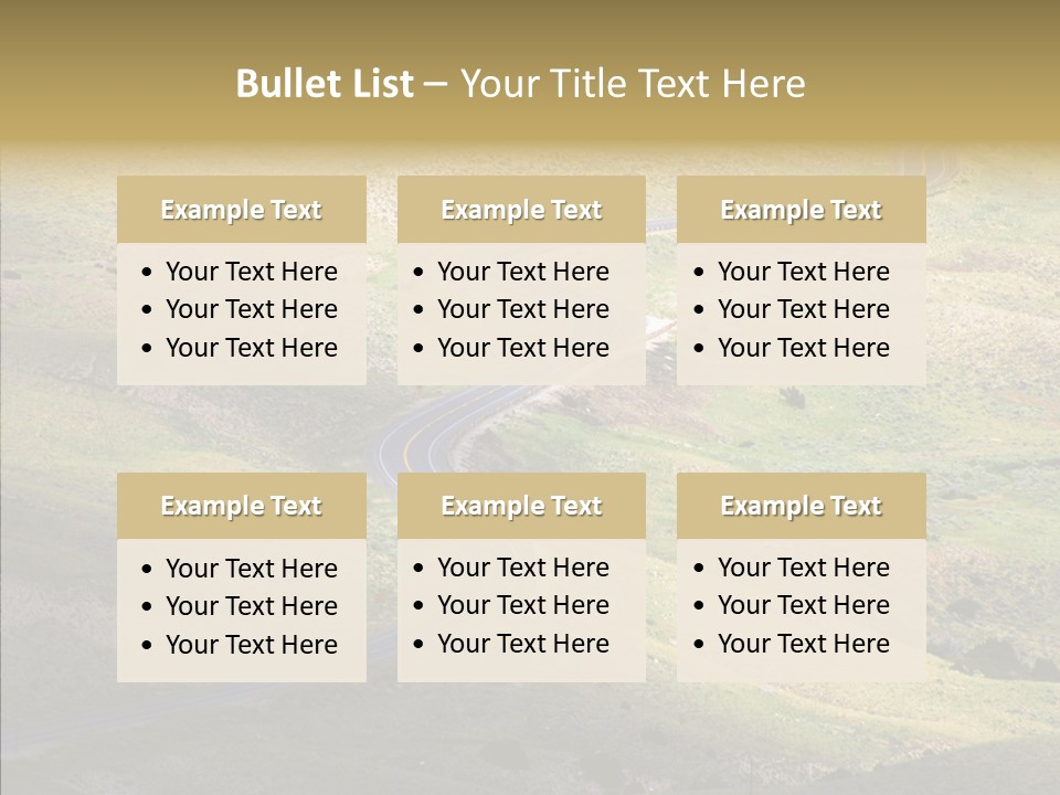 Usa Road Idaho PowerPoint Template