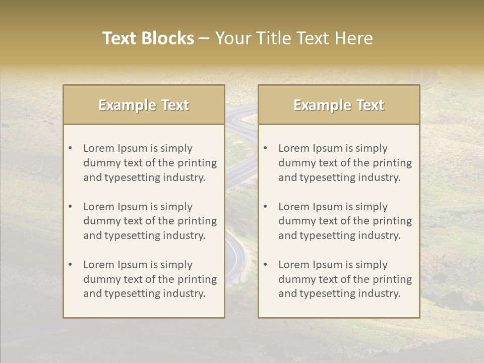 Usa Road Idaho PowerPoint Template