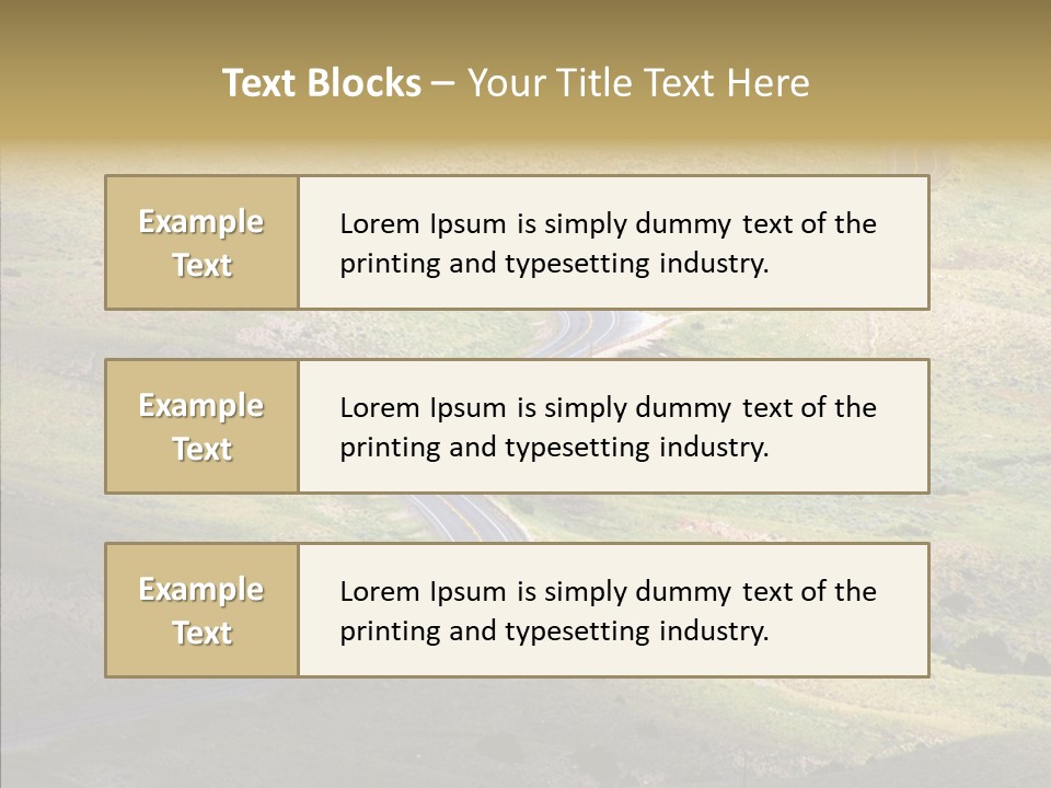 Usa Road Idaho PowerPoint Template