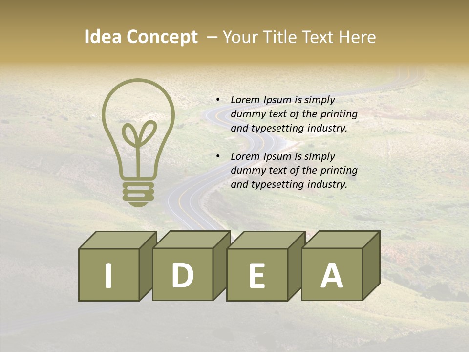 Usa Road Idaho PowerPoint Template