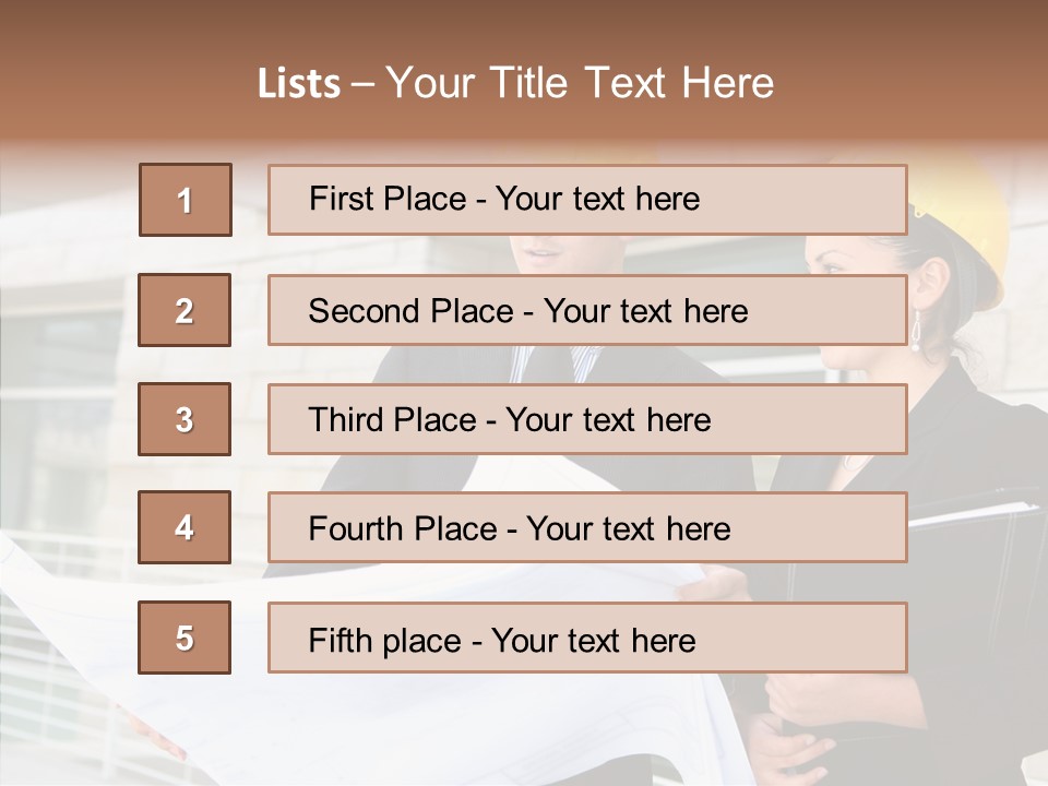 Blueprints Corporate Architect PowerPoint Template