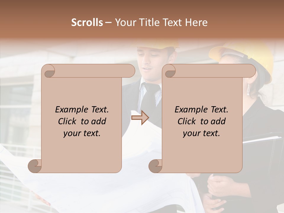Blueprints Corporate Architect PowerPoint Template