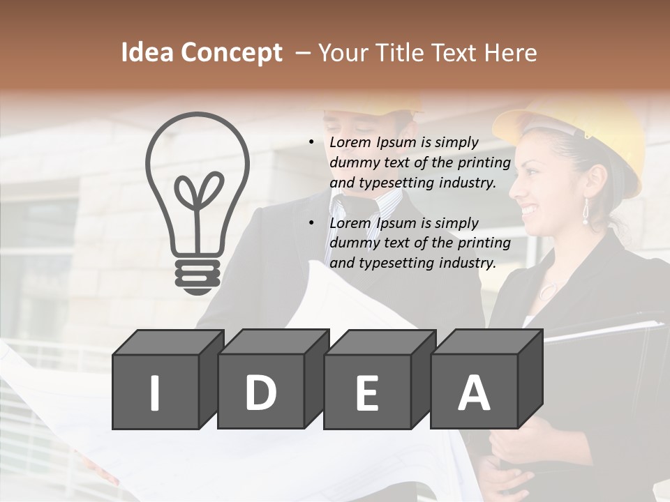 Blueprints Corporate Architect PowerPoint Template