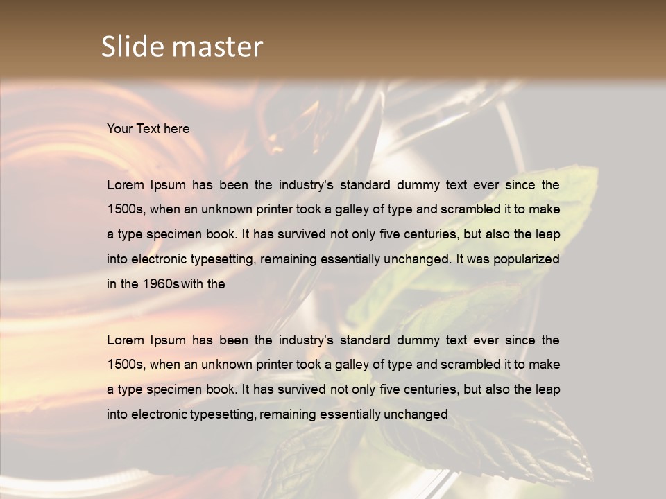 Freshness Leaves Aromatherapy PowerPoint Template