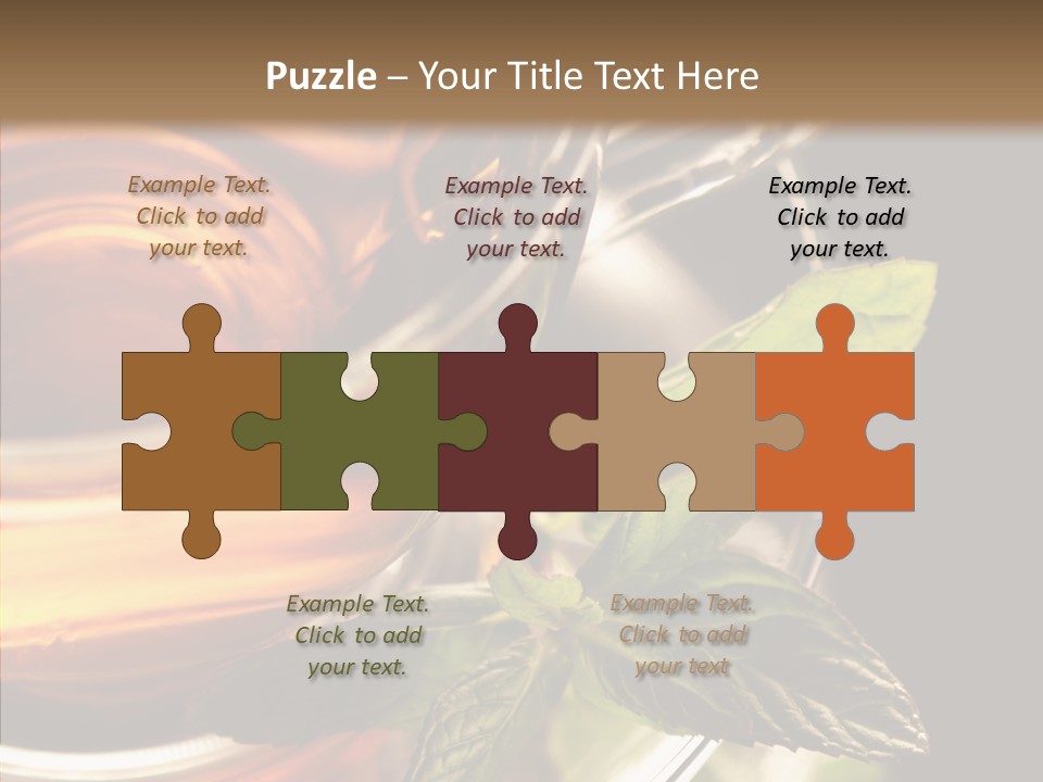 Freshness Leaves Aromatherapy PowerPoint Template