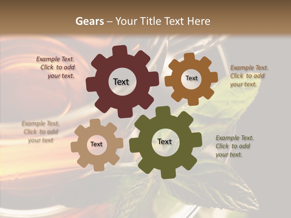 Freshness Leaves Aromatherapy PowerPoint Template