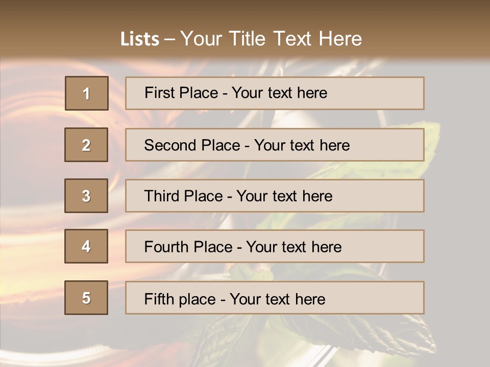 Freshness Leaves Aromatherapy PowerPoint Template