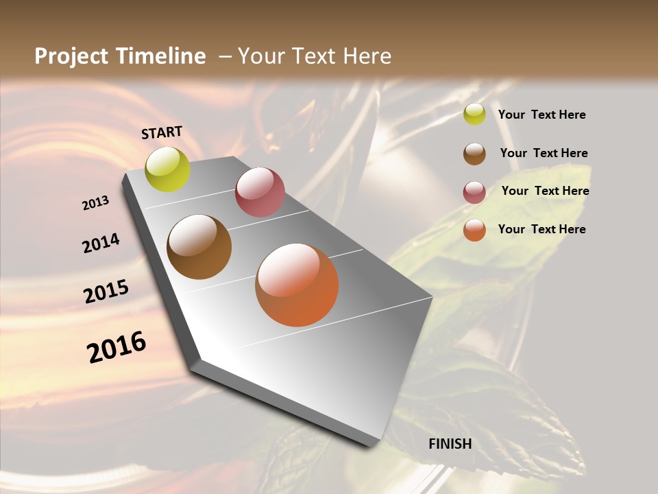 Freshness Leaves Aromatherapy PowerPoint Template