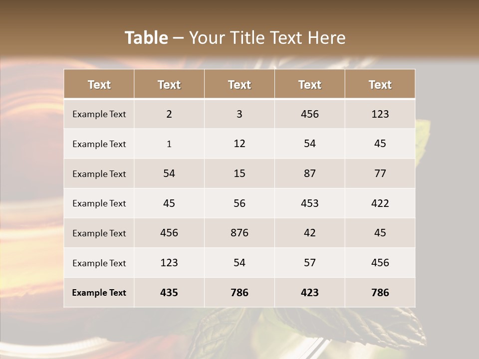 Freshness Leaves Aromatherapy PowerPoint Template