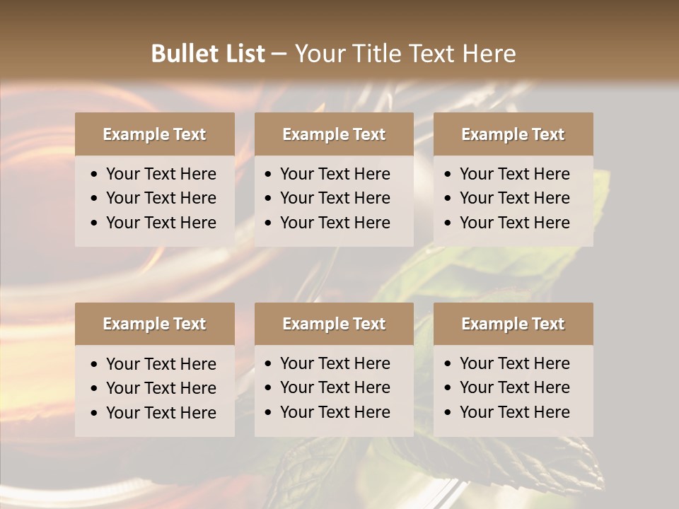 Freshness Leaves Aromatherapy PowerPoint Template