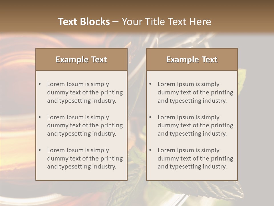 Freshness Leaves Aromatherapy PowerPoint Template
