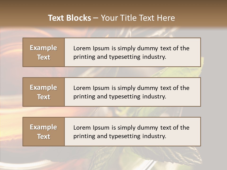 Freshness Leaves Aromatherapy PowerPoint Template