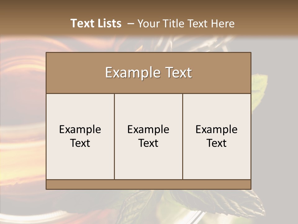 Freshness Leaves Aromatherapy PowerPoint Template