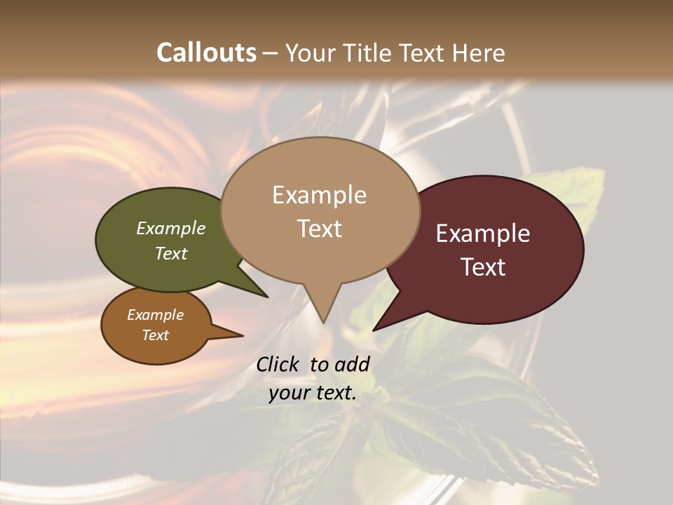 Freshness Leaves Aromatherapy PowerPoint Template