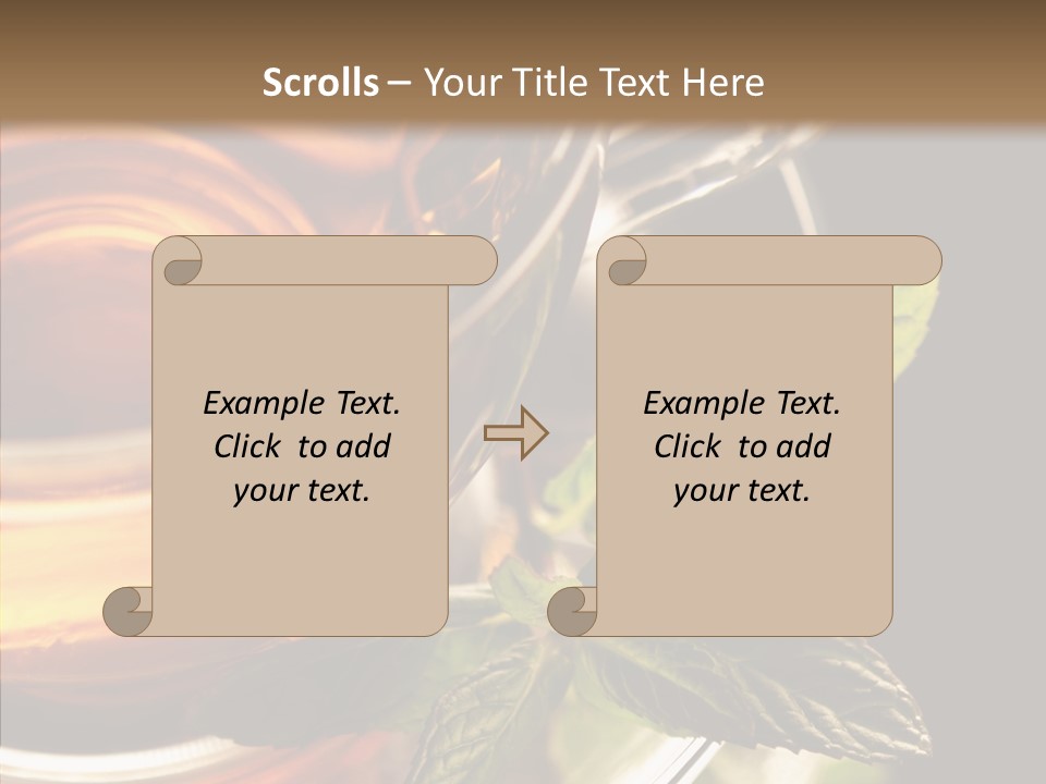 Freshness Leaves Aromatherapy PowerPoint Template