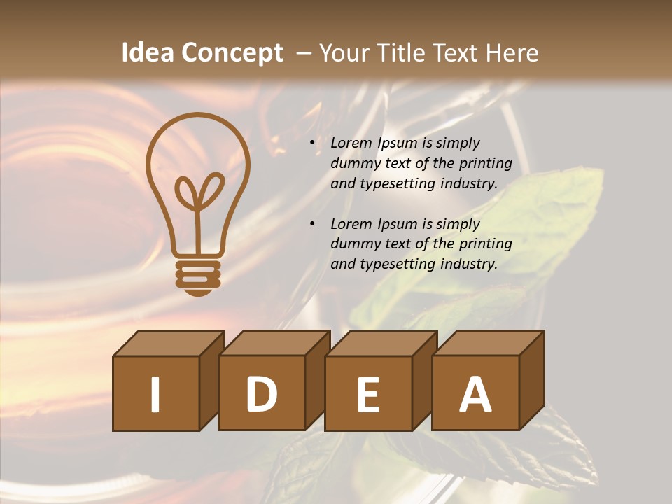 Freshness Leaves Aromatherapy PowerPoint Template