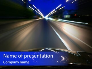 Traffic Motion Speedlight PowerPoint Template