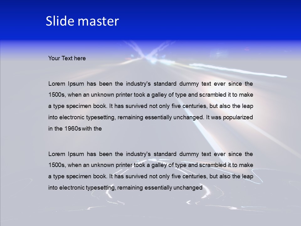 Traffic Motion Speedlight PowerPoint Template