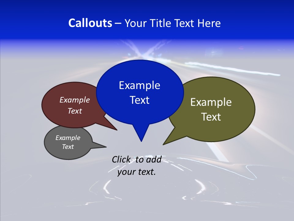Traffic Motion Speedlight PowerPoint Template
