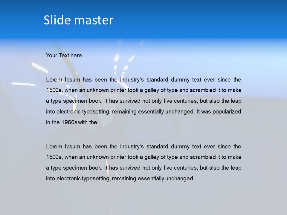 Mirror Speedy Blur PowerPoint Template
