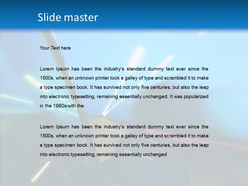 Fast Street Perspective PowerPoint Template