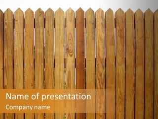 Vertical Timber Fence PowerPoint Template