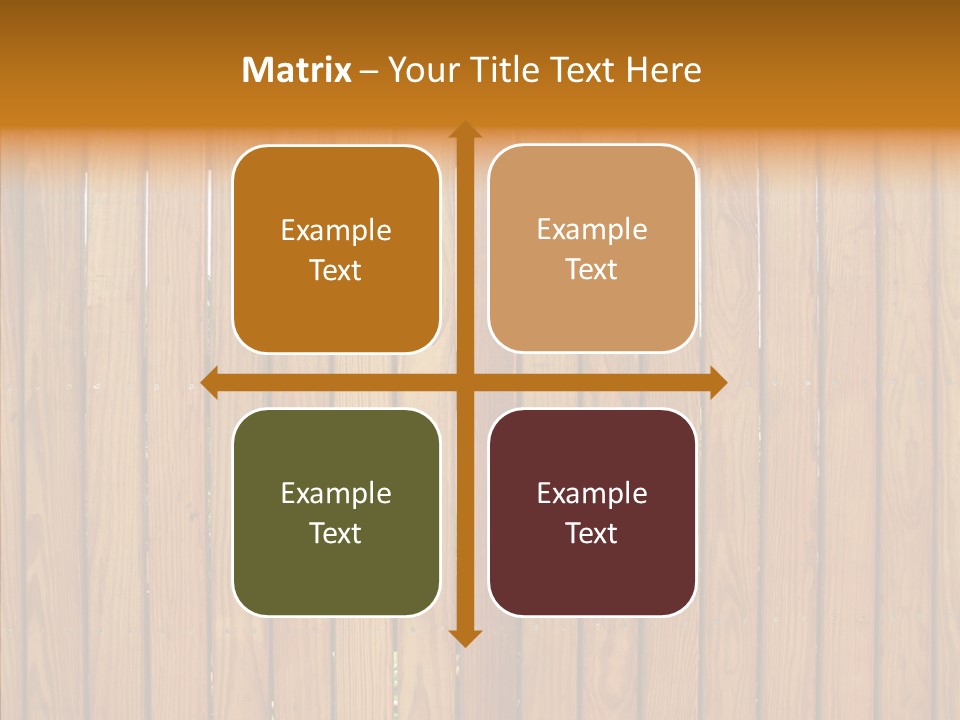 Vertical Timber Fence PowerPoint Template