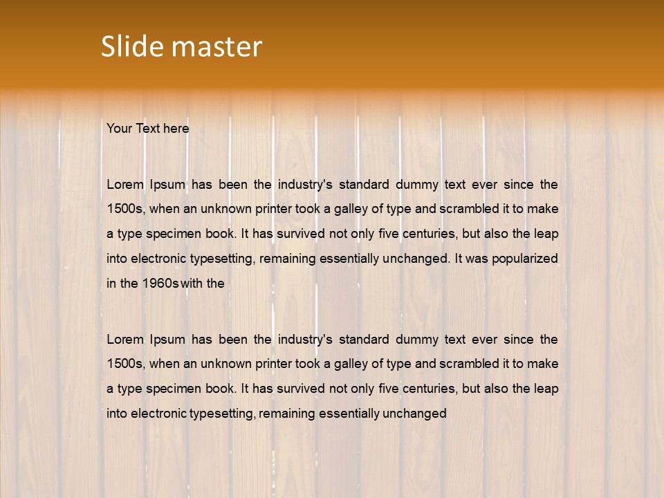 Vertical Timber Fence PowerPoint Template