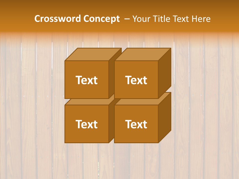 Vertical Timber Fence PowerPoint Template