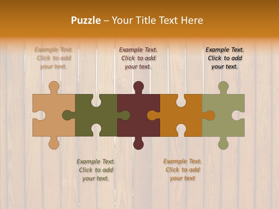 Vertical Timber Fence PowerPoint Template