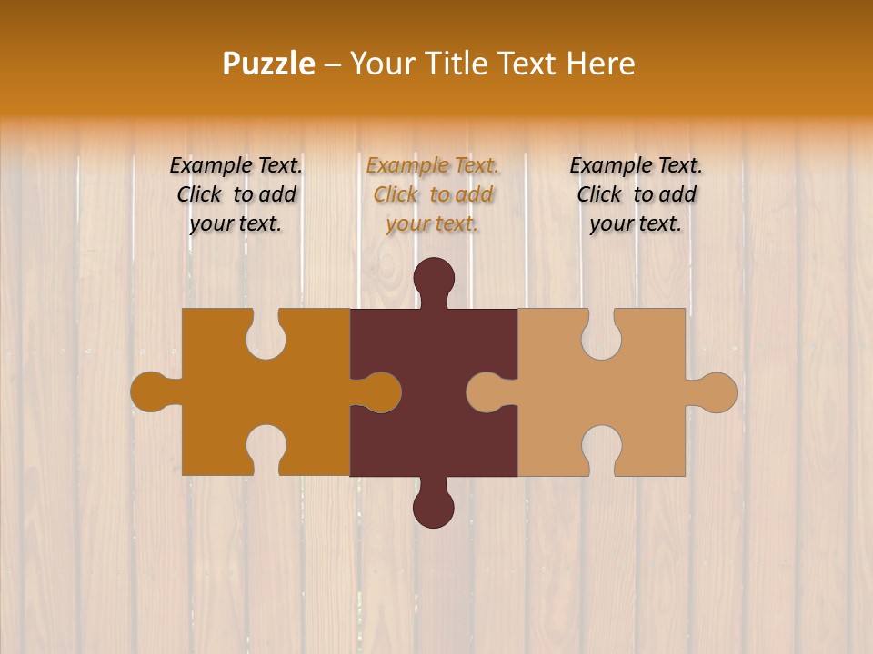 Vertical Timber Fence PowerPoint Template