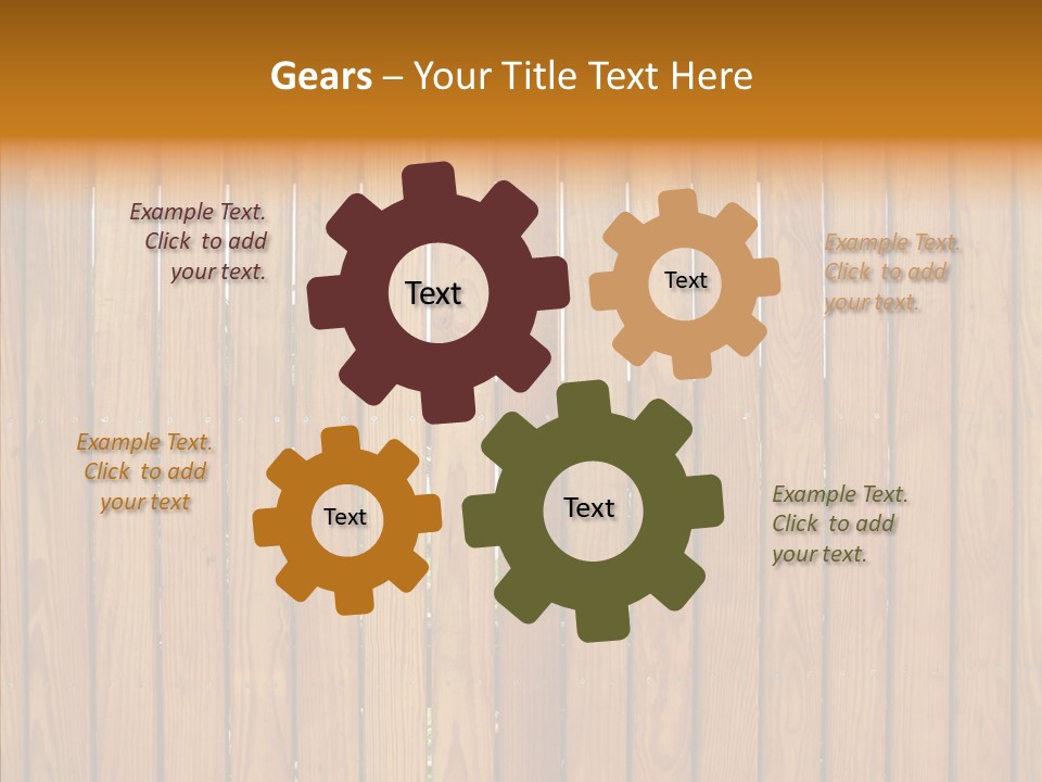Vertical Timber Fence PowerPoint Template