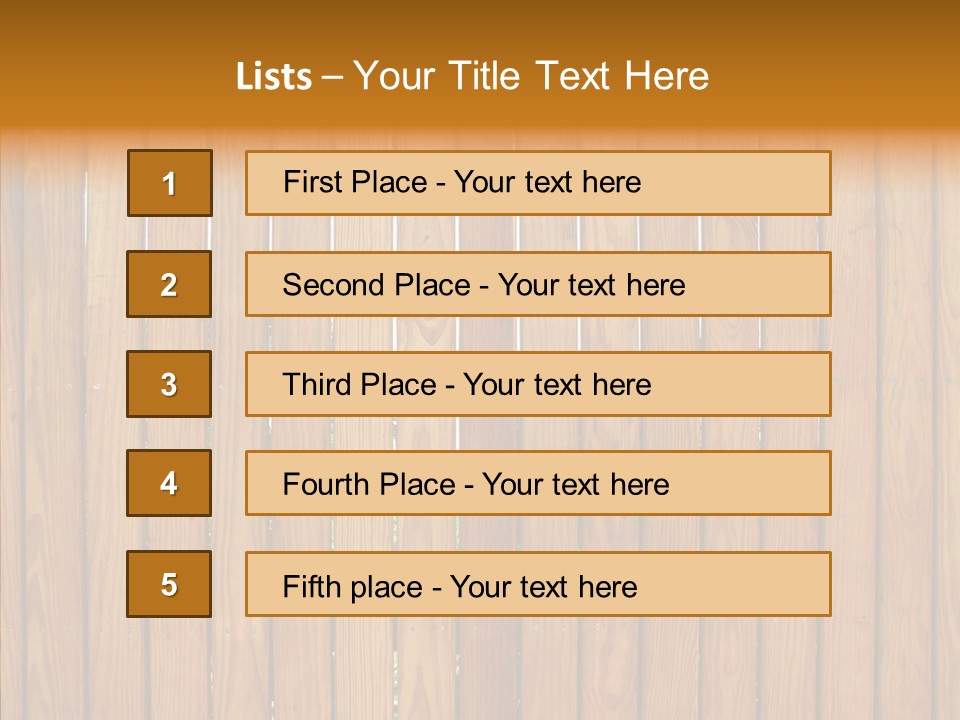 Vertical Timber Fence PowerPoint Template