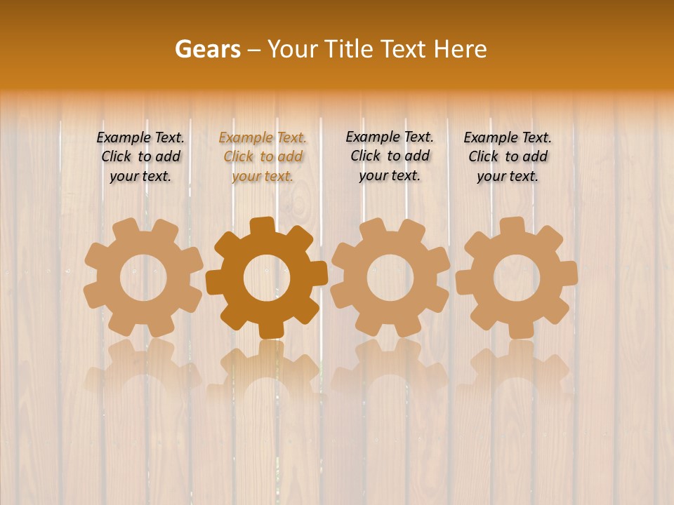 Vertical Timber Fence PowerPoint Template