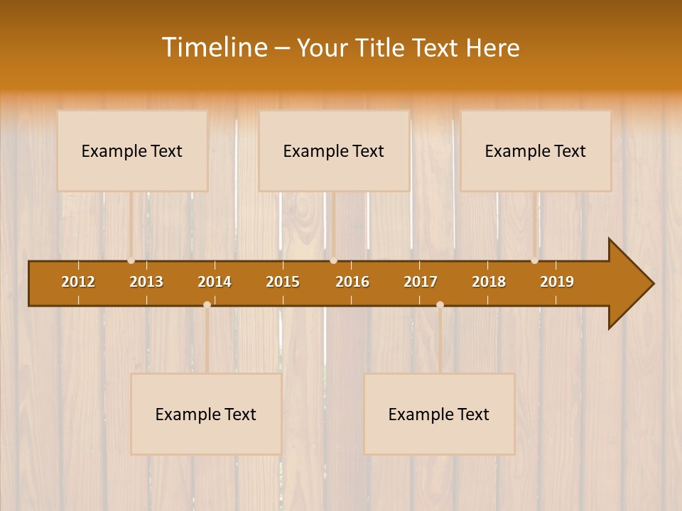 Vertical Timber Fence PowerPoint Template