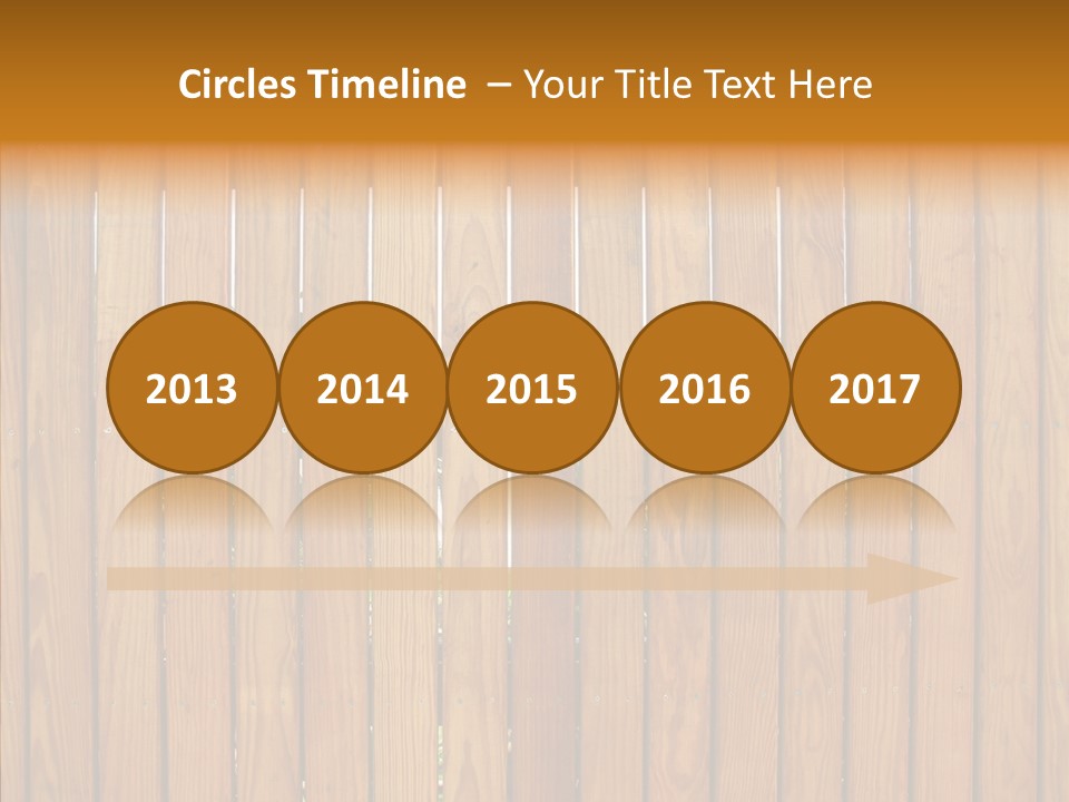 Vertical Timber Fence PowerPoint Template