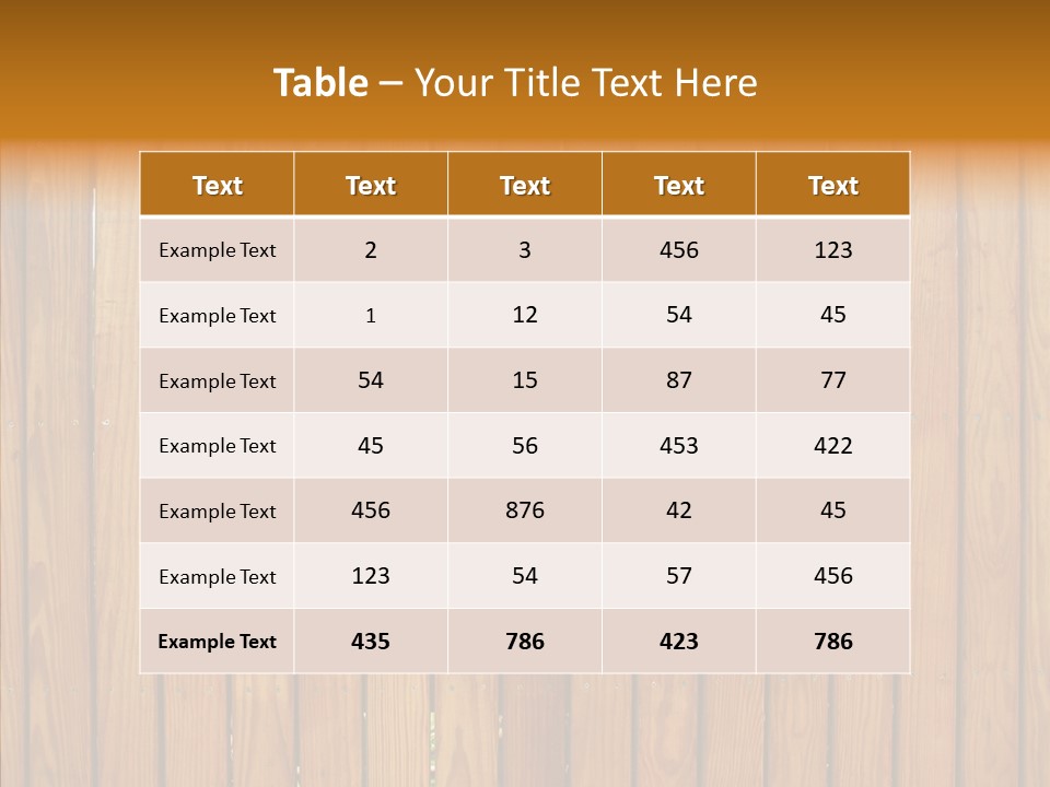 Vertical Timber Fence PowerPoint Template