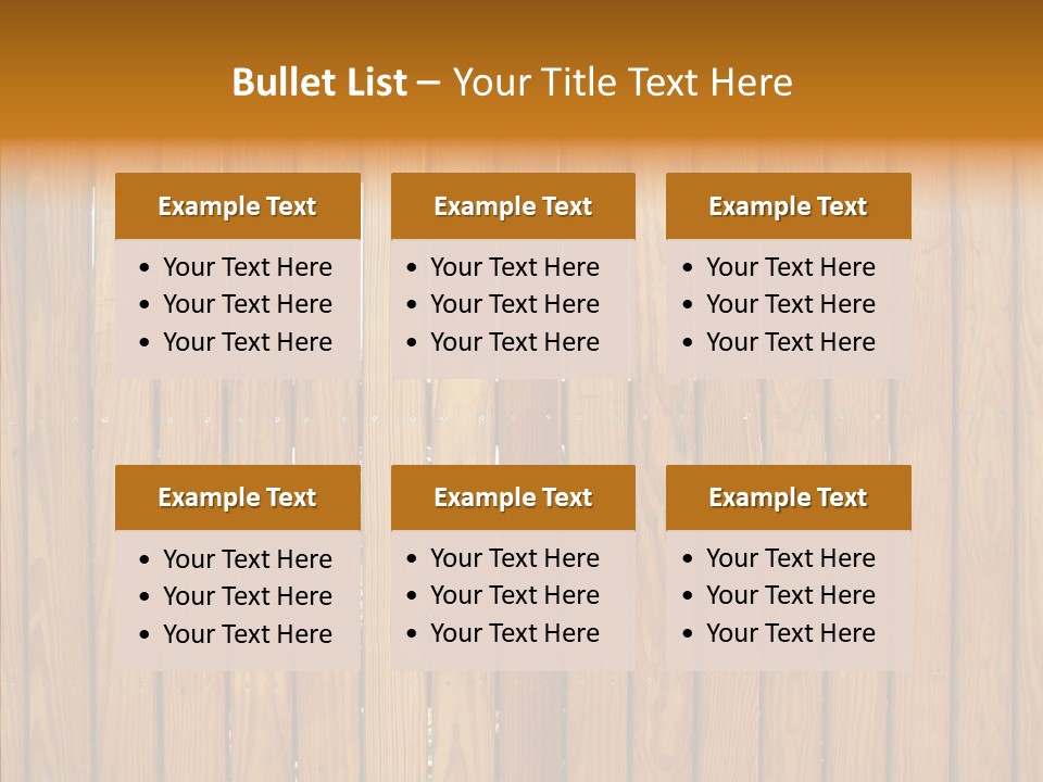 Vertical Timber Fence PowerPoint Template