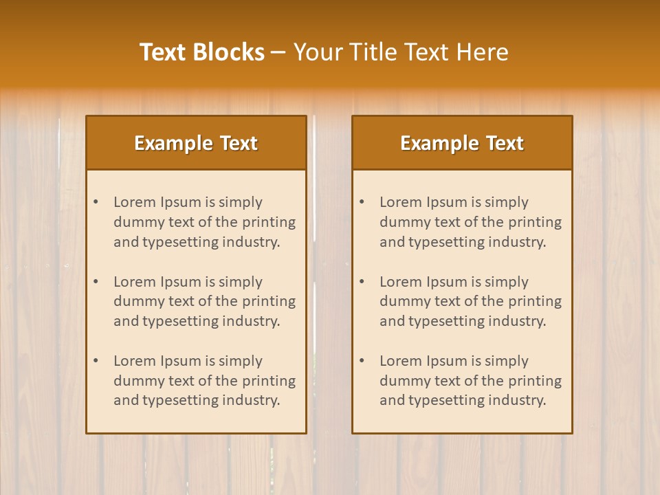 Vertical Timber Fence PowerPoint Template