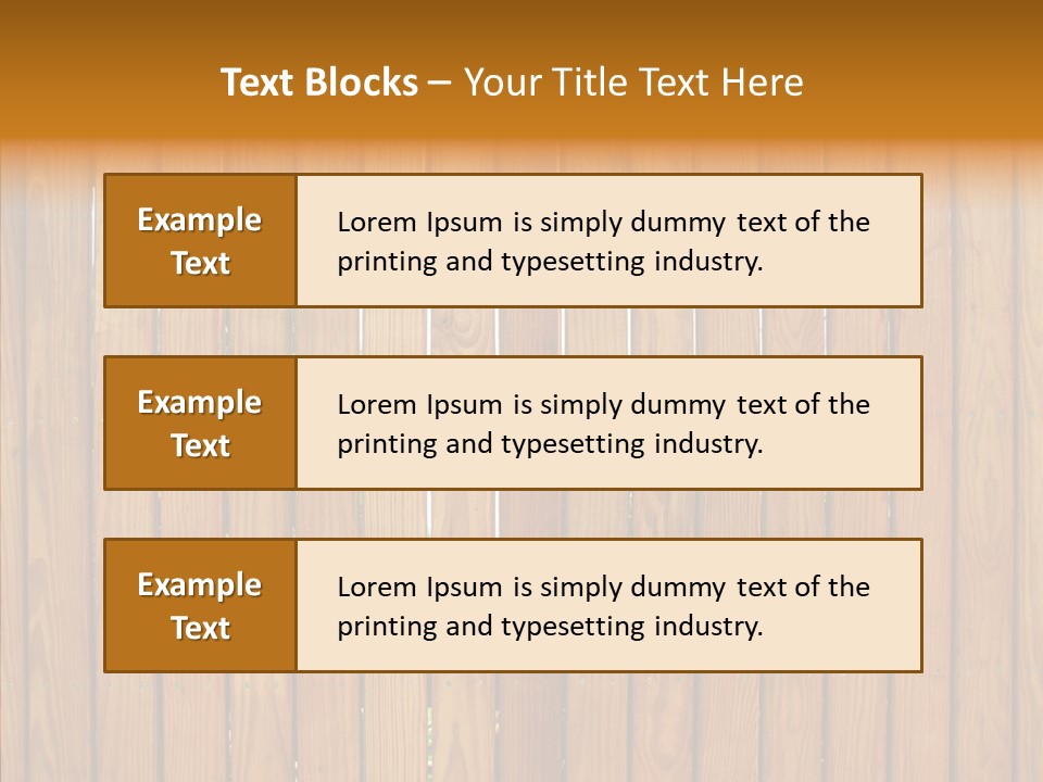 Vertical Timber Fence PowerPoint Template