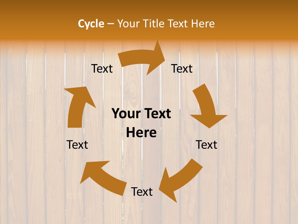 Vertical Timber Fence PowerPoint Template