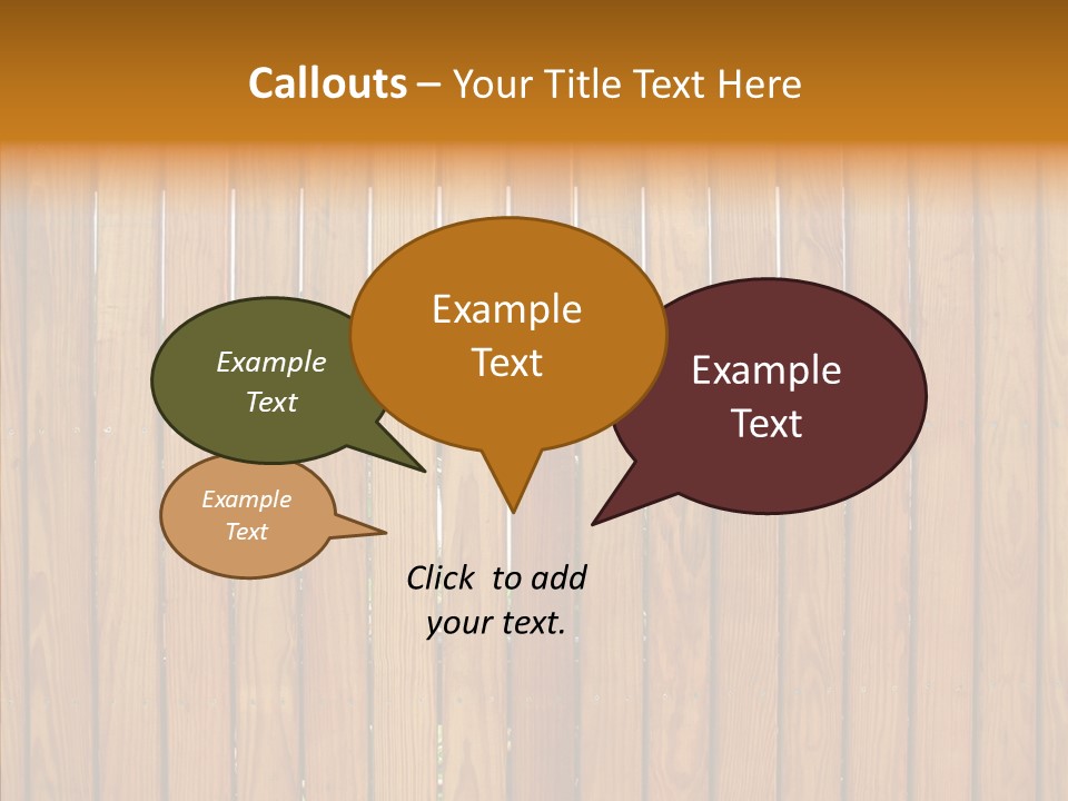 Vertical Timber Fence PowerPoint Template