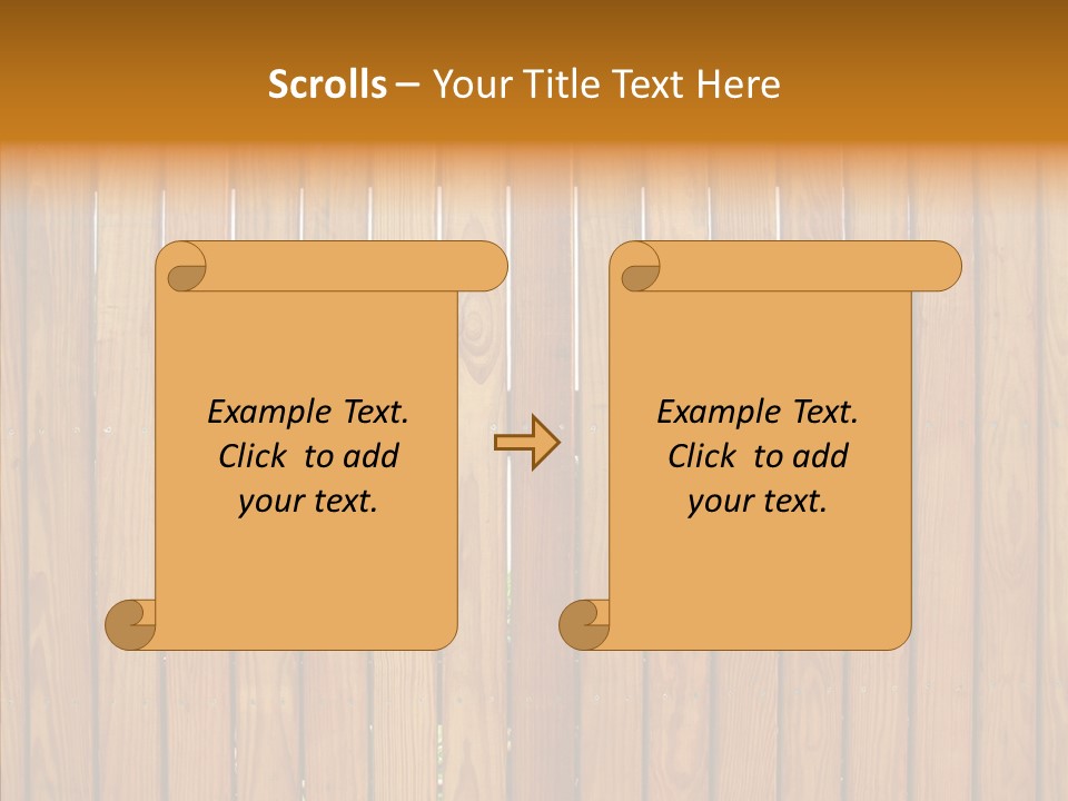 Vertical Timber Fence PowerPoint Template