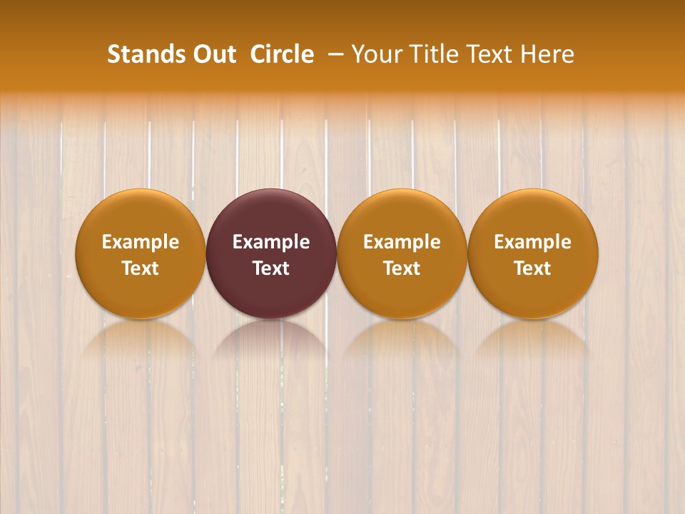 Vertical Timber Fence PowerPoint Template