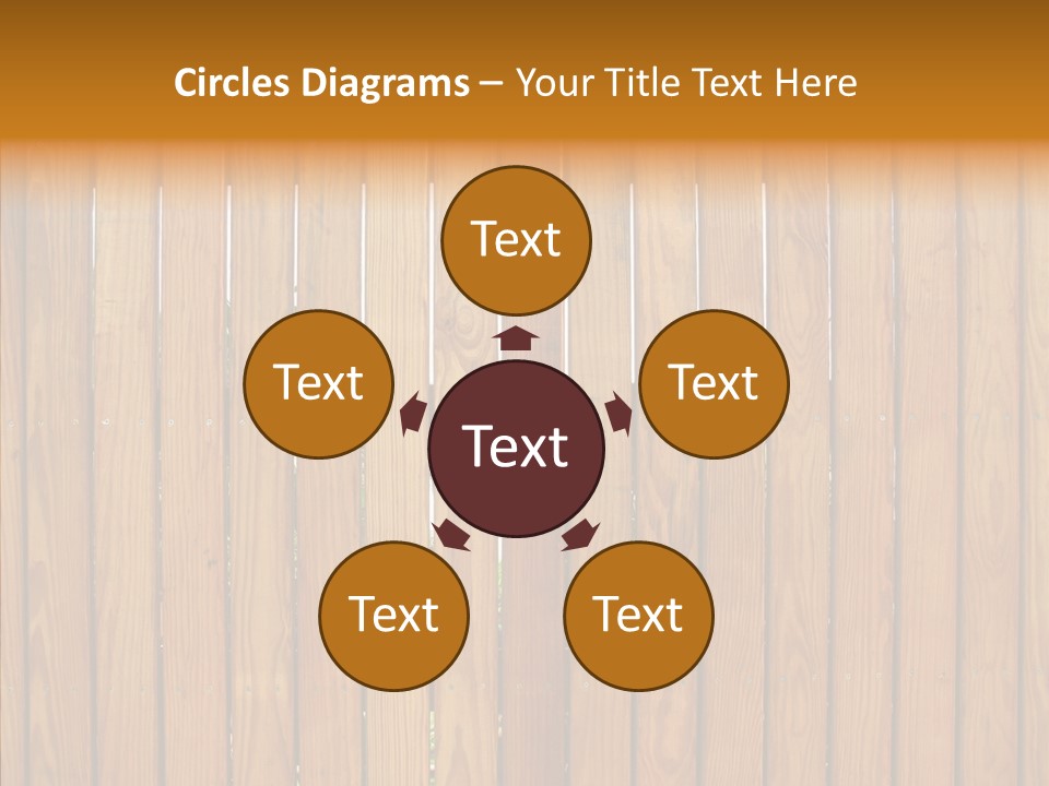 Vertical Timber Fence PowerPoint Template