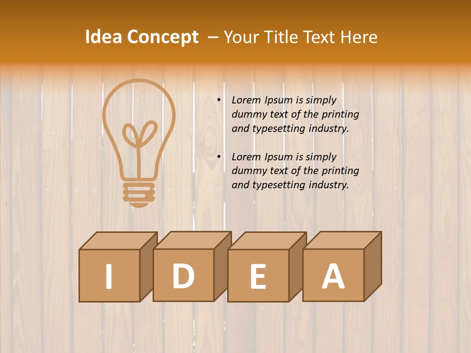 Vertical Timber Fence PowerPoint Template