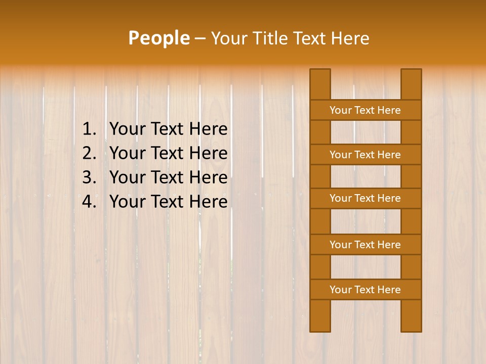 Vertical Timber Fence PowerPoint Template
