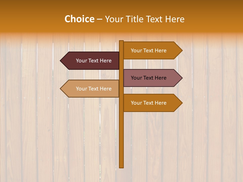 Vertical Timber Fence PowerPoint Template