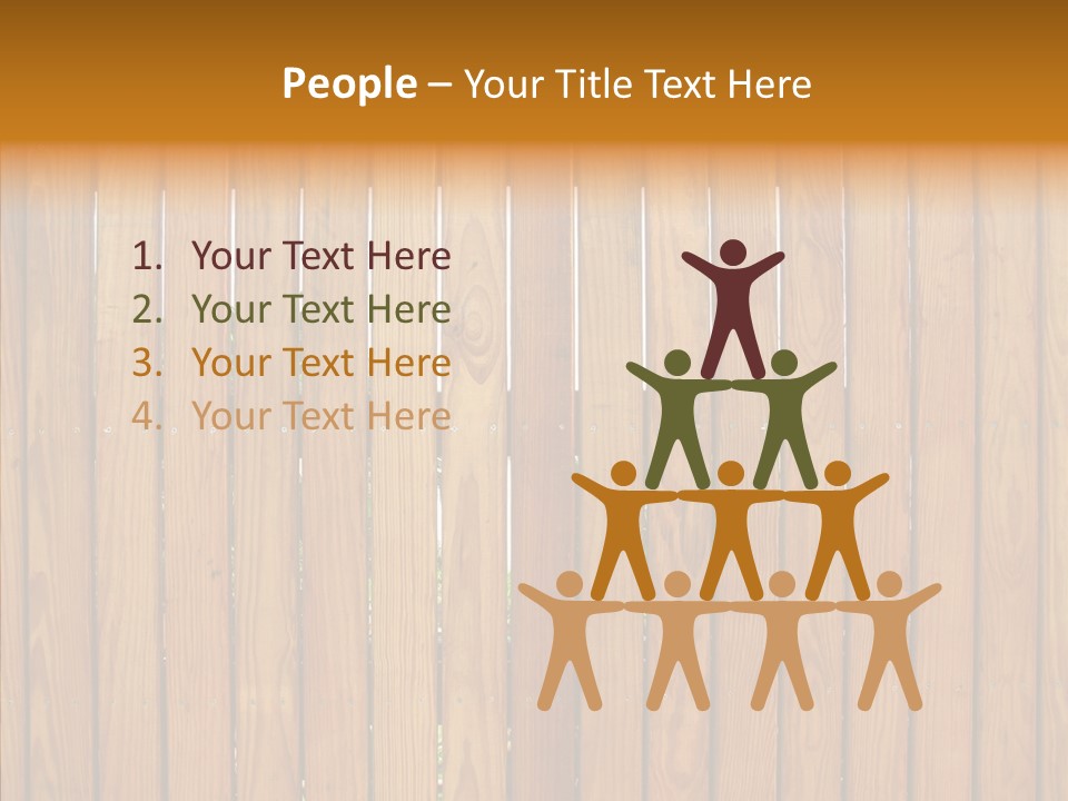 Vertical Timber Fence PowerPoint Template