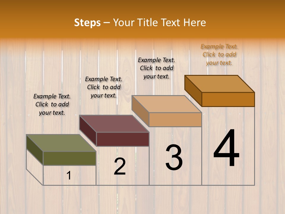Vertical Timber Fence PowerPoint Template